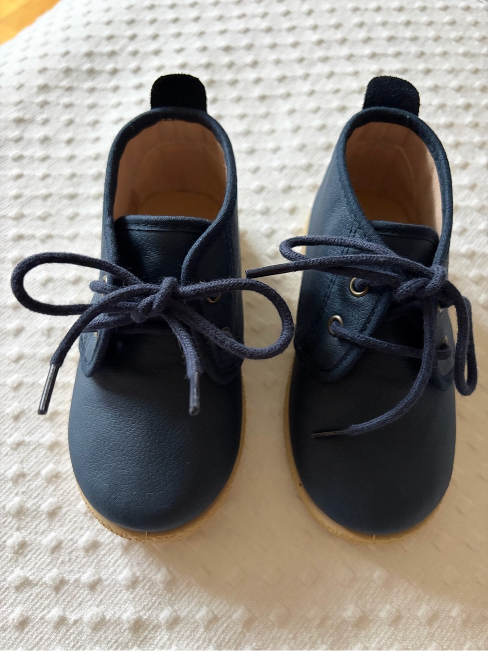 Navy Toddler Lace-Up Dress Shoes